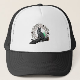 Wijze Vos Silhouet Natuur Talisman Grafische Kunst Trucker Pet