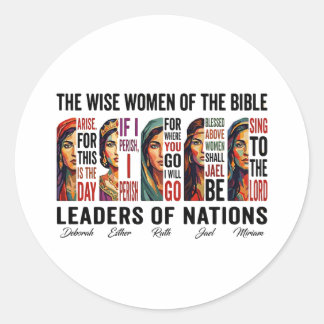 Wijze Vrouwen van de Bijbel Leiders Ronde Sticker