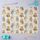 Wijze winter karakter uilen tissuepapier (Craft)