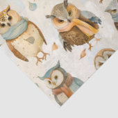 Wijze winter karakter uilen tissuepapier (Detail)