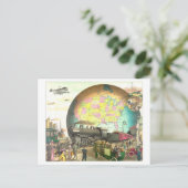 Wijzen van Vervoer Victoriaans Lithograph Briefkaart (Staand voorkant)