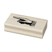 Wijzend Hand Hout Art Stamp Rubberstempel (Stempel)
