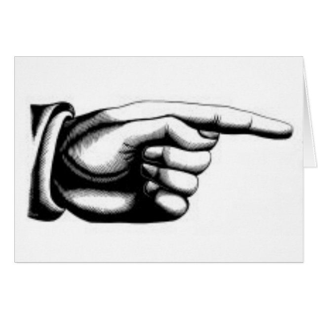  wijzende hand (Voorkant Horizontaal)