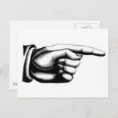  wijzende hand briefkaart (Voorkant / Achterkant)