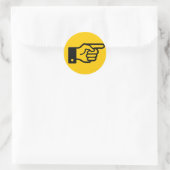 Wijzende vinger (gele) Sticker (Tas)