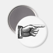 wijzende vingermagneet, housewarming magneet (Voorkant / Achterkant)