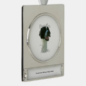 Wijzer (blk) Mam 2 Verzilverd Banner Ornament (Rechts)