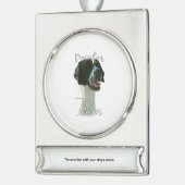 Wijzer (blk) Mam 2 Verzilverd Banner Ornament (Links)