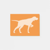 Wijzer hond silhouet aanwijzen post-it® notes (Voorkant)