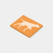 Wijzer hond silhouet aanwijzen post-it® notes (Schuin)