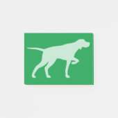Wijzer hond silhouet aanwijzen post-it® notes (Voorkant)