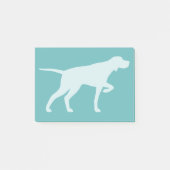 Wijzer hond silhouet aanwijzen post-it® notes (Voorkant)