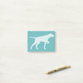 Wijzer hond silhouet aanwijzen post-it® notes (Op bureau)