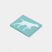 Wijzer hond silhouet aanwijzen post-it® notes (Schuin)