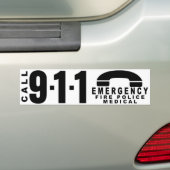 Wijzerplaat 911 politiesticker 10 bumpersticker (Op auto)