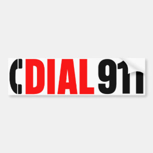 Wijzerplaat 911 politiesticker 2 bumpersticker