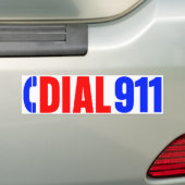 Wijzerplaat 911 politiesticker 3 bumpersticker (Op auto)