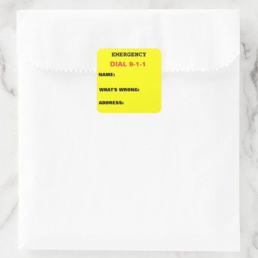 Wijzerplaat 911 Sticker (Tas)