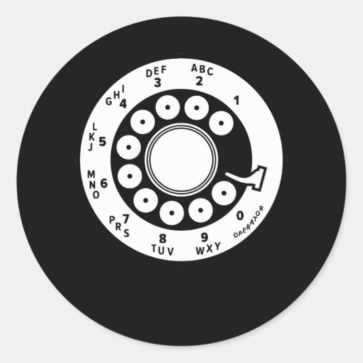 Wijzerplaat Bord Roterende Wijzerplaat Telefoon T Ronde Sticker (Voorkant)