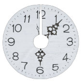 wijzerplaat op witgekalkt hout kerstboom rok (Voorkant)