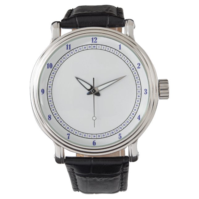 wijzerplaat voor blauwe nummers horloge (Voorkant)