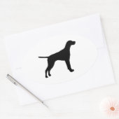 wijzersilhouet ovale sticker (Envelop)