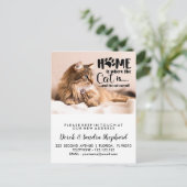 Wijzig adres met kat aankondigingskaart (Staand voorkant)