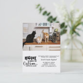 Wijzig adres met kattenbericht aankondigingskaart (Staand voorkant)