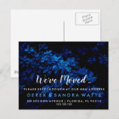 Wijzig adres we hebben verhuisd Blauw Aankondigingskaart (Voorkant / Achterkant)