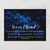 Wijzig adres we hebben verhuisd Blauw Aankondigingskaart (Voorkant)