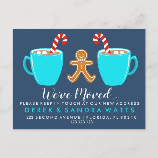 Wijzig adres we verhuisden kerst Anno Aankondigingskaart (Voorkant)