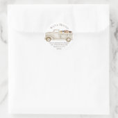 Wijzig adres, we zijn verhuisd. Truck Cats verplaa Ronde Sticker (Tas)