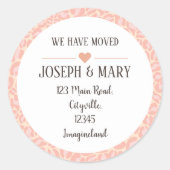 Wijzig adresblokdruk ronde sticker (Voorkant)