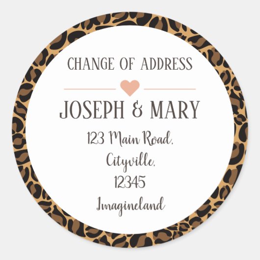 Wijzig adresnotitieafdrukken ronde sticker (Voorkant)