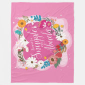 Wijzig ALLE tekst Naam Gereserveerde Snuggles Abue Fleece Deken (Voorkant)