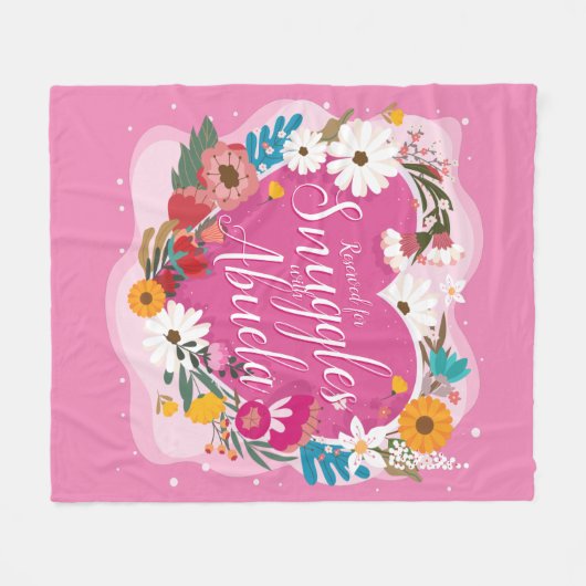 Wijzig ALLE tekst Naam Gereserveerde Snuggles Abue Fleece Deken (Voorkant (Horizontaal))