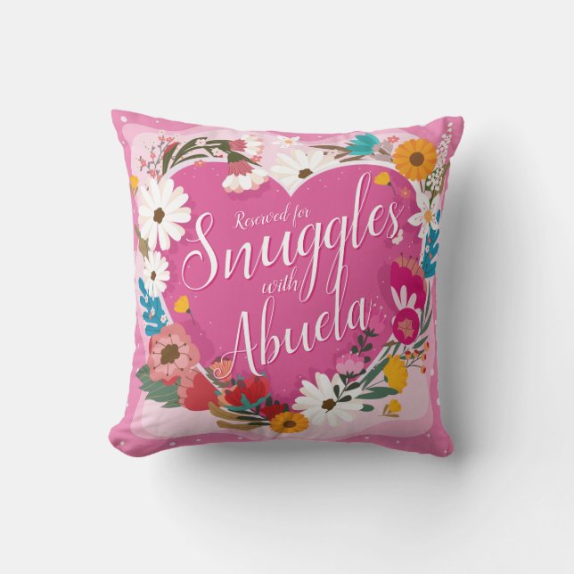Wijzig ALLE tekst Naam Gereserveerde Snuggles Abue Kussen (Voorkant)