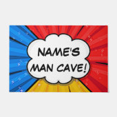 Wijzig ALLE tekst Naam Man toevoegen Comische stij Deurmat (Voorkant)