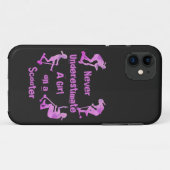 Wijzig ALLE tekst Nooit de meisjesscooter ondersch Case-Mate iPhone Case (Achterkant (horizontaal))