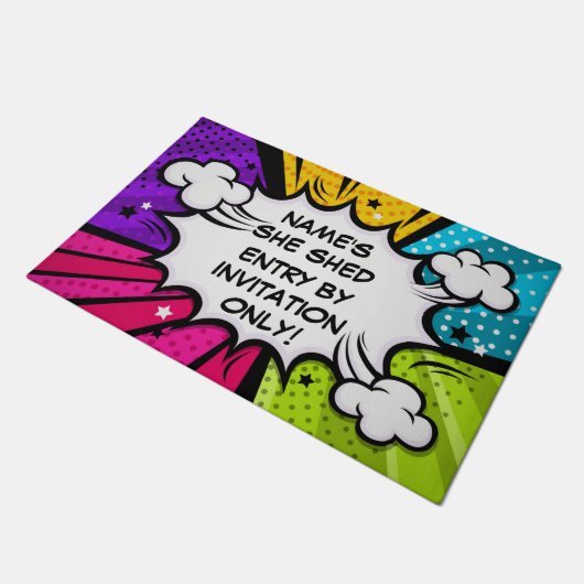 Wijzig ALLE tekst Voeg de naam toe die ze heeft we Deurmat (Schuin)