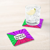 Wijzig ALLE tekst Voeg de naam toe die ze in strip Kartonnen Onderzetters (Insitu)