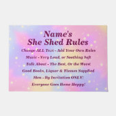 Wijzig ALLE tekst, voeg naam toe, ze vormde regels Deurmat (Voorkant)