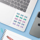 Wijzig Contactlens Herinnering Functionele Planner Sticker (Laptop met iPhone)