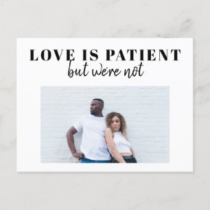 Wijzig datum wijziging van plannen virtuele bruilo aankondigingskaart