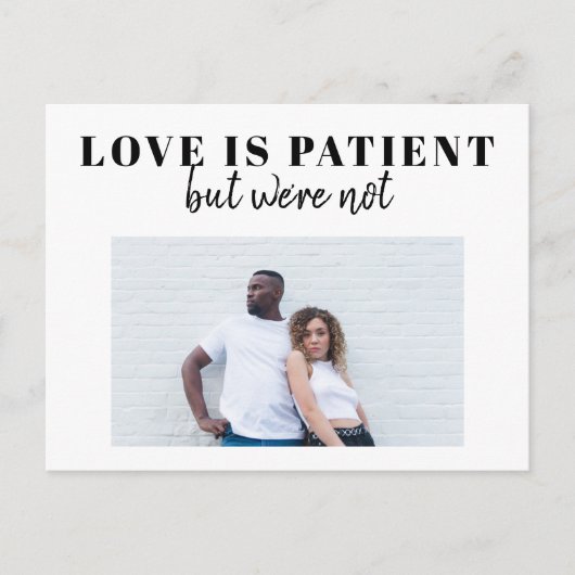 Wijzig datum wijziging van plannen virtuele bruilo aankondigingskaart (Voorkant)