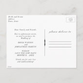 Wijzig de datum Beach Wedding Sunset Aankondigingskaart (Achterkant)