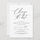 Wijzig de datum, Bewaar onze nieuwe trouwdatum kaa Kaart (Voorkant)