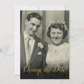 Wijzig de datum Bruiloft Jubileum Foto Kaart (Voorkant)