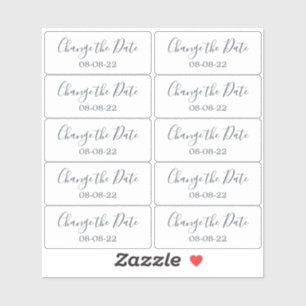 Wijzig de datum Bruiloft Labels 0.8" x 2"