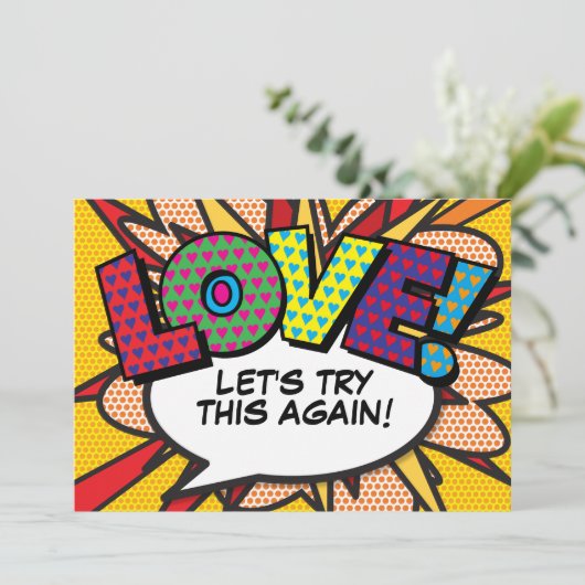 Wijzig de datum Comic Book Modern Fun Save The Date (Staand voorkant)